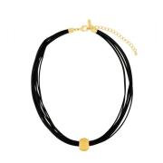 Luxe Leren Bal Ketting Dansk Copenhagen , Yellow , Dames