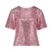 Korte Mouw T-shirt Shirt Kurz vera mont , Pink , Dames