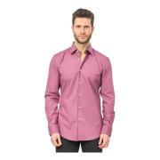 Roze Slim Fit Overhemd Lange Mouw Hugo Boss , Pink , Heren