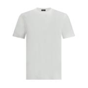 Monogram Katoenen T-Shirt, Iconisch Borduurwerk Ermenegildo Zegna , Wh...