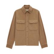 Corduroy Overshirt van katoen Saint Laurent , Brown , Heren