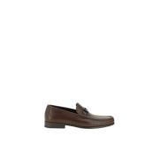 Elegante Metalen Detail Loafers Salvatore Ferragamo , Brown , Heren