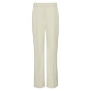 Wijde Pijp Losvallende Hoge Kwaliteit Broek Comma , Beige , Dames