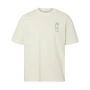 Relaxte Licentie Korte Mouw Tee Selected Homme , Beige , Heren