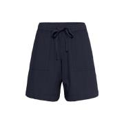 Midnight Marine Wijde Shorts Kaffe , Blue , Dames