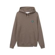 Trendy Hoodie met Logo Details Les Deux , Brown , Heren