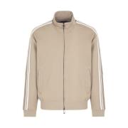 Diagonale Zip Sweater Emporio Armani , Beige , Heren