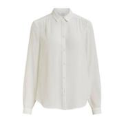 Klassieke lange mouwen damesblouse Vila , White , Dames