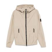 Beige Watro-TC Jas met Capuchon Stone Island , Beige , Heren