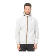 Witte Lichtgewicht Hoodie Jas K-Way , White , Heren