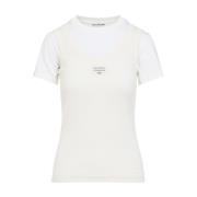 Wit T-shirt voor vrouwen Acne Studios , White , Dames