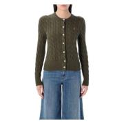 Kabelgebreide Cardigan met Ronde Hals Polo Ralph Lauren , Green , Dame...