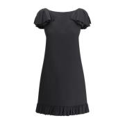 Mini Jurk met Strikken en Ruches Valentino , Black , Dames