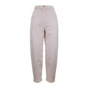 Gouden Detail Rits Knopen Jeans Elisabetta Franchi , Pink , Dames