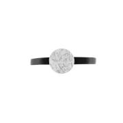 Luxe Leren Armband met Zilveren Plating Dansk Copenhagen , Black , Dam...