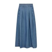 Denim Plooirok - Blauw Co'Couture , Blue , Dames