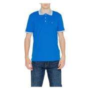 Lichtblauw Polo Shirt Korte Mouwen GAS , Blue , Heren