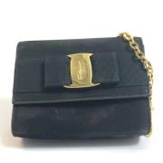 Pre-owned Suede shoulder-bags Salvatore Ferragamo Pre-owned , Black , ...