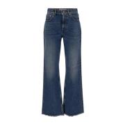 Cropped Flare Jeans Golden Goose , Blue , Dames