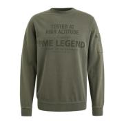 Ronde Hals Terry Sweatshirt PME Legend , Green , Heren