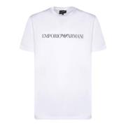 Katoenen T-shirt met korte mouwen Emporio Armani , White , Heren