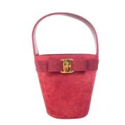 Pre-owned Suede shoulder-bags Salvatore Ferragamo Pre-owned , Red , Da...