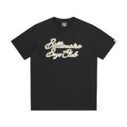 Zwart Logo Print Crew Neck T-shirts Billionaire , Black , Heren