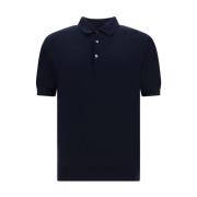 Klassieke katoenen poloshirt met geribbelde kraag Ermenegildo Zegna , ...