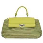 Pre-owned Fabric handbags Salvatore Ferragamo Pre-owned , Green , Dame...