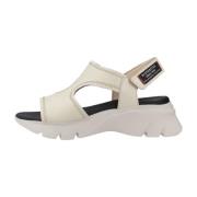 Stijlvolle platte sandalen voor vrouwen Hispanitas , Beige , Dames