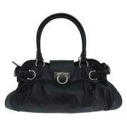 Pre-owned Leather handbags Salvatore Ferragamo Pre-owned , Black , Dam...