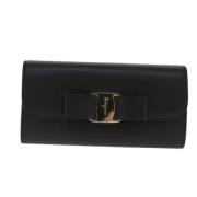 Pre-owned Leather wallets Salvatore Ferragamo Pre-owned , Black , Dame...