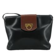 Pre-owned Leather shoulder-bags Salvatore Ferragamo Pre-owned , Black ...