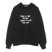 Zwarte hoodie met kangoeroezak Usual , Black , Heren