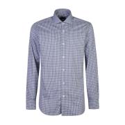 Stijlvolle Herenshirts in Blauw/Wit Barba , Blue , Heren