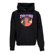 Zwarte Hoodie met Kangoeroezak Thrasher , Black , Heren