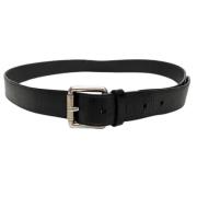 Pre-owned Leather belts Louis Vuitton Vintage , Black , Heren