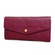 Pre-owned Leather wallets Louis Vuitton Vintage , Red , Dames