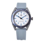 Grijze Siliconen Quartz Horloge Edition Two Adidas , Gray , Heren