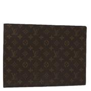 Pre-owned Canvas clutches Louis Vuitton Vintage , Brown , Dames