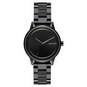 Zwarte Roestvrijstalen Quartz Analoge Horloge Mvmt , Black , Dames