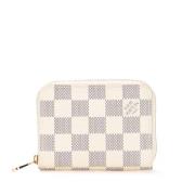 Pre-owned Canvas wallets Louis Vuitton Vintage , White , Dames