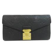 Pre-owned Leather wallets Louis Vuitton Vintage , Black , Dames