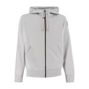 Sportieve Full-Zip Hoodie met Zakken Parajumpers , Gray , Heren