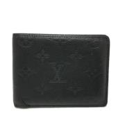 Pre-owned Leather wallets Louis Vuitton Vintage , Black , Dames