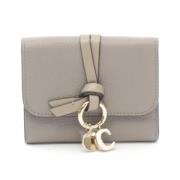 Pre-owned Leather wallets Chloé Pre-owned , Gray , Dames