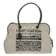 Pre-owned Canvas handbags Louis Vuitton Vintage , Gray , Dames