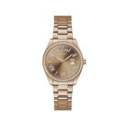 Multicolor Roestvrijstalen Horloge Roze Guess , Brown , Dames