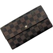 Pre-owned Canvas wallets Louis Vuitton Vintage , Brown , Dames