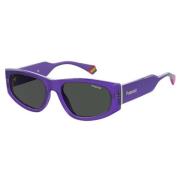 Paarse Plastic Zonnebril Polaroid , Purple , Unisex